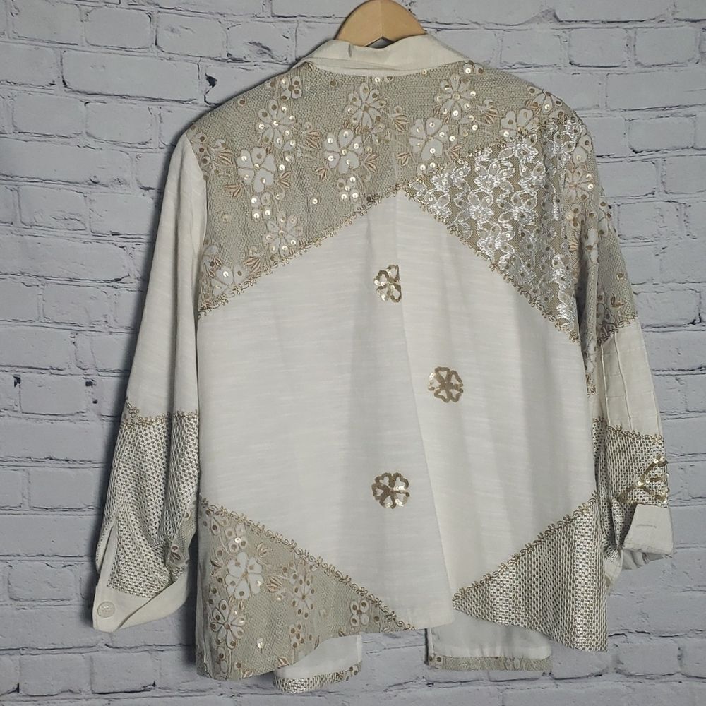 ‎Vintage Indigo Moon 🌙 Button Top - Picture 5 of 8